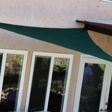 10x10'x10' Green Heavy Duty Waterproof Triangle Shade Sail Backyard Awning
