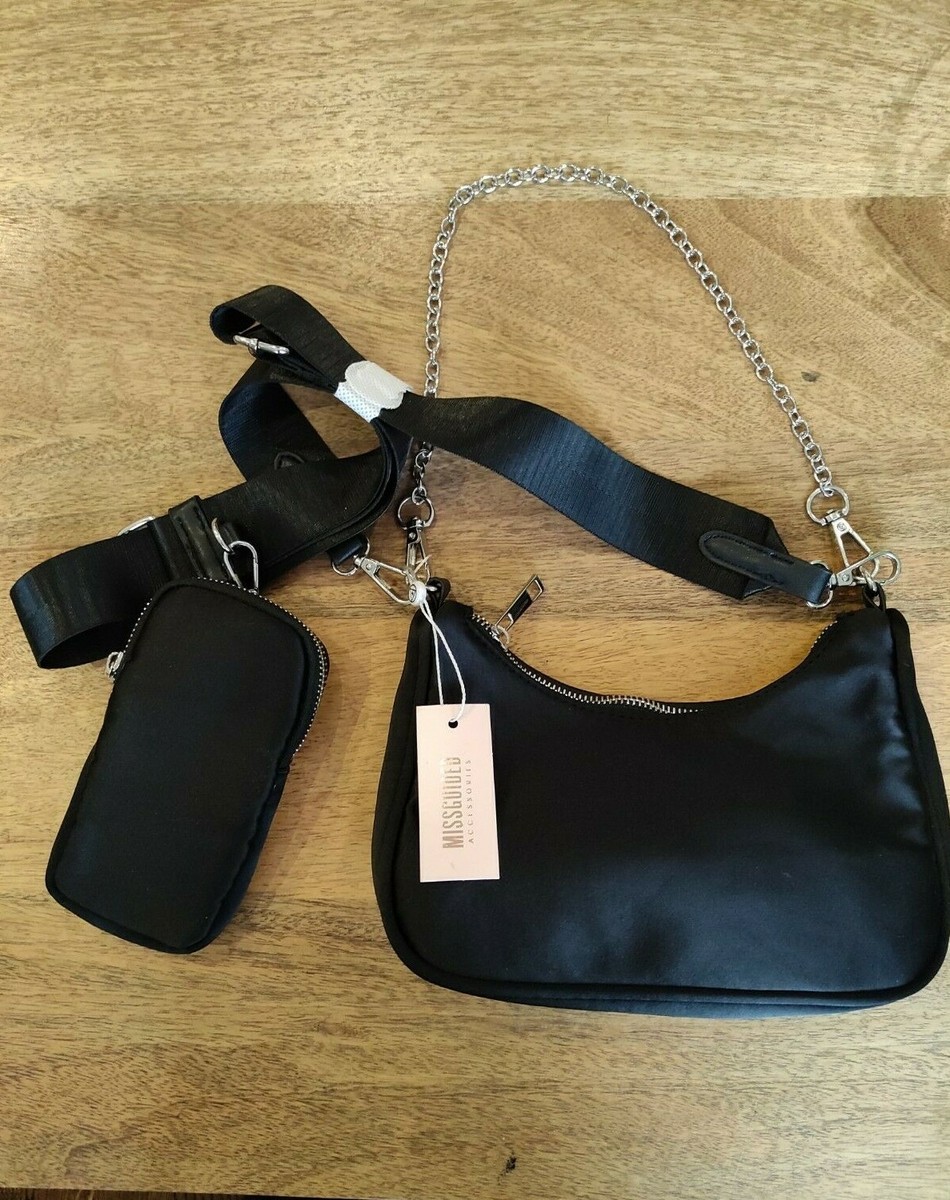 Missguided Black Bag Missguided Black Quilted Oversized Structured