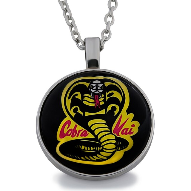 Cobra Kai Necklace Karate Kid Movie Retro Martial Arts Kung Fu Film Pendant Cobra Kai Necklace Karate Kid Movie Retro Martial Arts Kung Fu Film Pendant