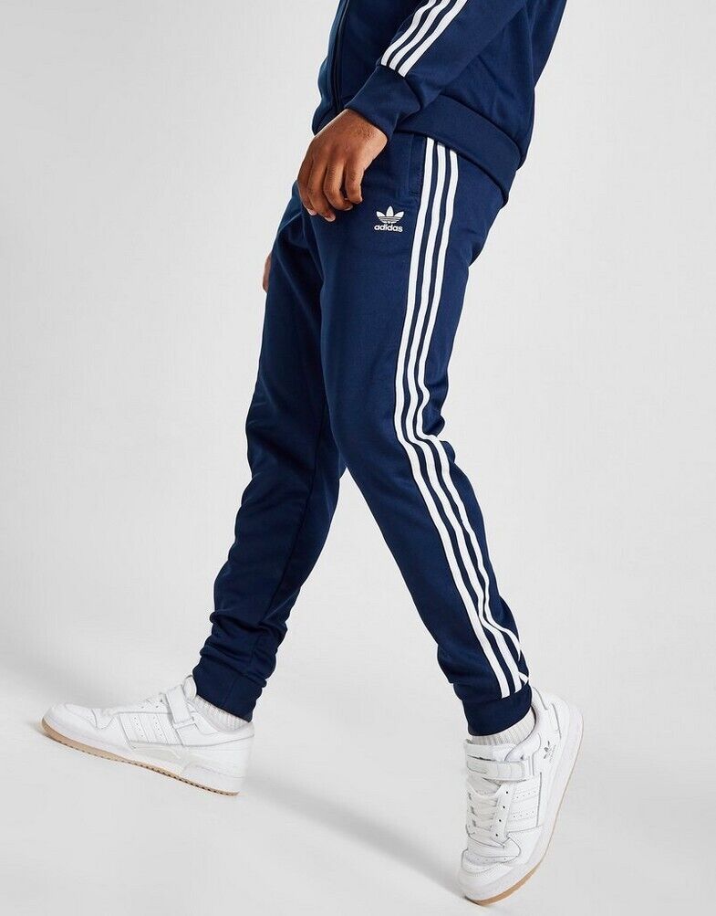 ADIDAS ORIGINALS SUPERSTAR INDIGO BLUE CUFFED TRACK PANT MEN ADIDAS ORIGINALS SUPERSTAR INDIGO BLUE CUFFED TRACK PANT MEN