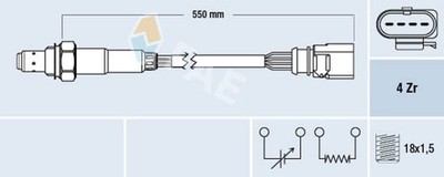 Lambdasonde Sensor Abgassteuerung FAE 77439 für SEAT SKODA AUDI VW XL POLO LEON