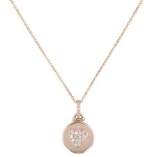 .10ctw Diamond Heart Cluster Pendant on Adjustable 17" Necklace 10k Rose Gold