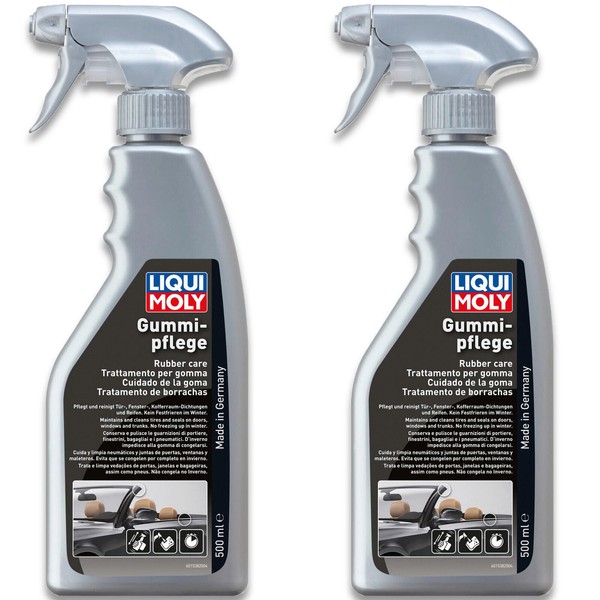 2X 500Ml Liqui Moly 1538 Gummipflege Dichtungen Reifen Reiniger Gummimatten-image