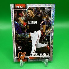 Topps 2026 Series 1 Celebration Confetti Foil Samuel Basallo Rookie Orioles #104