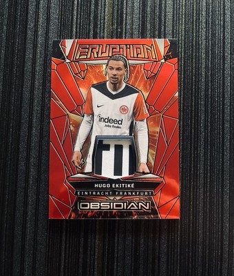 2024-25 Panini Obsidian Red Atomic Material Hugo Ekitike 03/10 #ER-HE Liverpool