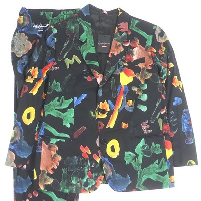 Pristine Supreme Yohji Yamamoto suit All-over pattern Single black