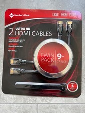 Ultra HD HDMI Cables 2 Sealed Package 9 Foot Length