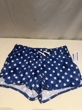 Old Navy Knit Shorts, Navy Blue w/ Stars, Girls Size Large (10-12), Pockets, NWT