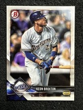 KEON BROXTON #7 2018 Bowman Baseball QTY Milwaukee Brewers