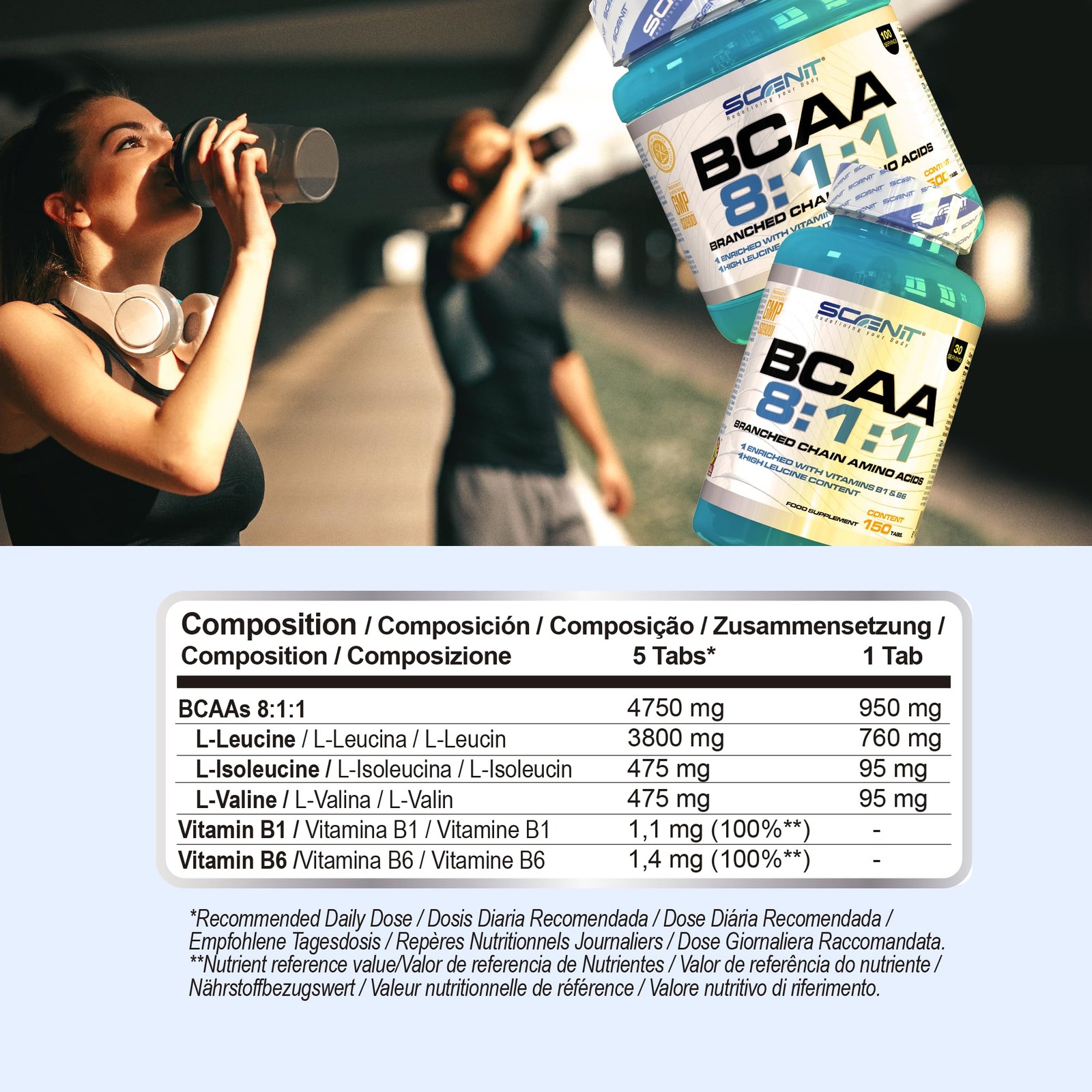Aminoacidi Ramificati BCAA 8.1.1 - 500 cpr - Purezza e Performance - 2