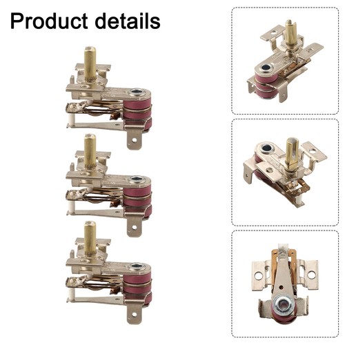 3pcs Temperature Switch Professional Heating Thermostat Adjustable AC ...