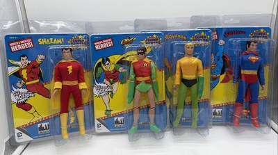 DC Worlds Greatest Heroes 8'' Figure Lot Of 4 Shazam Robin Aquaman Superman