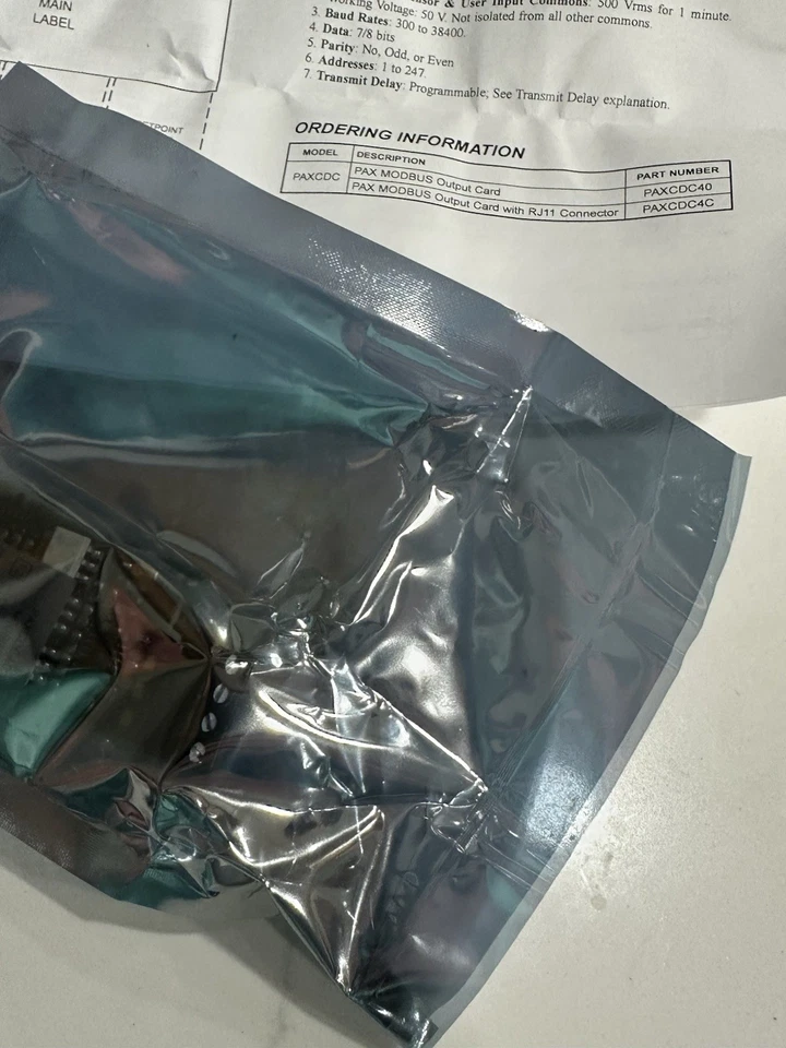 Redlion PAXCDC40 - NEW- MODBUS Output Option Card UPC 17SEP24 FREE SHIPPING  - Image 4 of 4