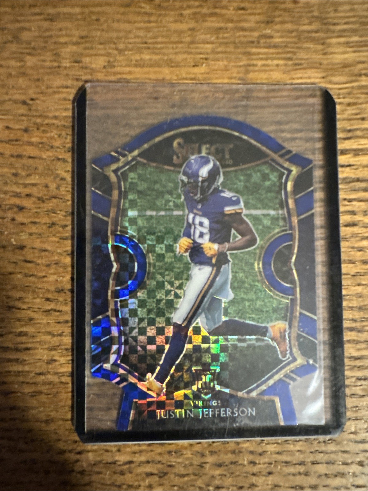 2020 Panini Select - Concourse Blue Prizm Die-Cut #61 Justin Jefferson (RC)