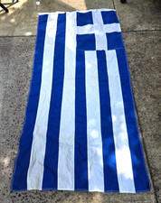 Vintage Greek Maritime Sewn Flag Approx 51" x 27.5" (129cm x 69cm)