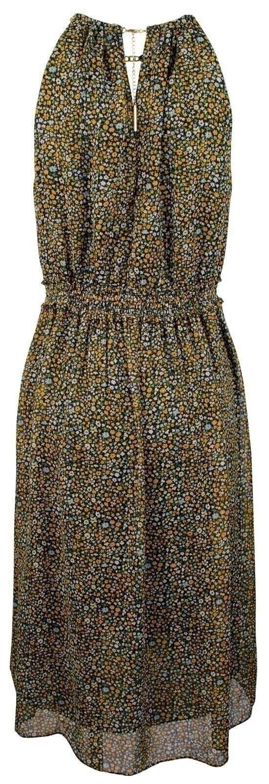Abito donna Michael Kors floreale con scollo a catena e cambio