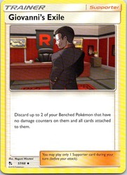Giovanni's Exile 57/68 Hidden Fates Uncommon Trainer Supporter