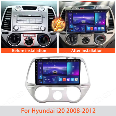 For Hyundai i20 2008-2012 Stereo Car Radio Android Auto Carplay GPS Multimedia