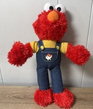 Fisher-Price Sesame Street ELMO IN CHICKEN OVERALLS 11" Plush STUFFED ANIMAL H2