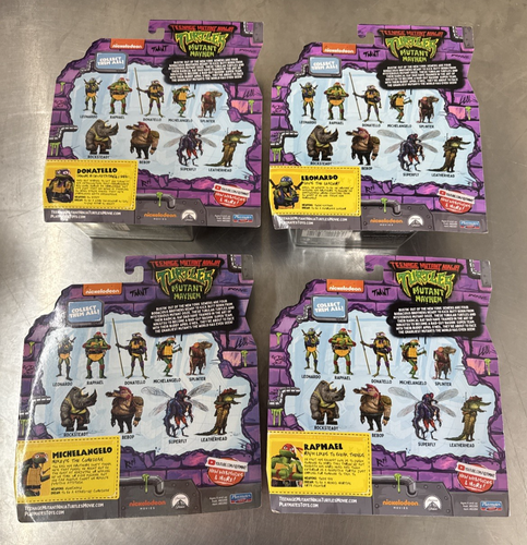 Playmates TMNT Mutant Mayhem - Leonardo, Raphael, Donatello, Michelangelo NIB R4 - Picture 6 of 6