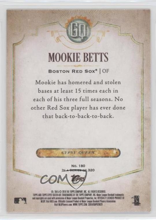 2018 Topps Gypsy Queen Gypsy Queen Logo Swap Mookie Betts #180 | eBay
