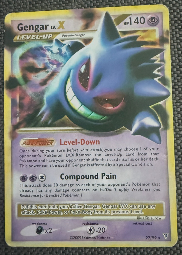Gengar Lv.X 97/99 Arceus Holo Rare Pokemon Card