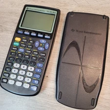 Texas Instruments TI-83 Plus Graphing Calculator Black with Cover Tested Working
