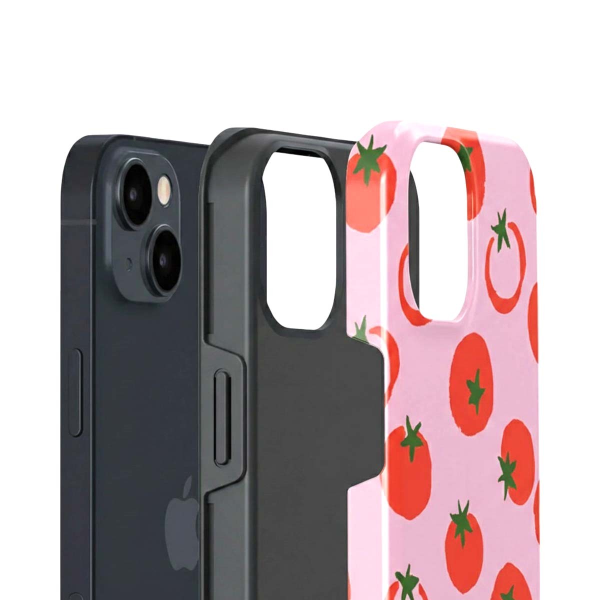 Coque antichoc iPhone 13 rose avec motif imprimé design rigide