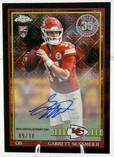 2026 Topps Flagship Garrett Nussmeier Rc Auto 9/10 35th Anniversary Chiefs