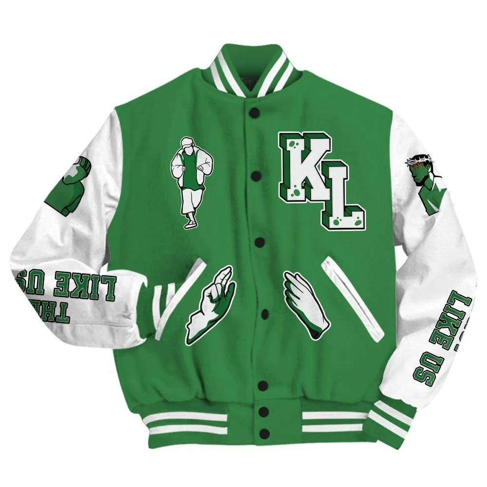 Dislike Us Graphic All Over Print Baseball Jacket