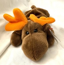 TY Beanie Baby Chocolate the Moose Plush 1993 Rare Retired Tag Intact 9”