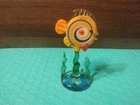 2 Blown Glass Murano Style Vintage Marine Life Fish Decorative Figurines