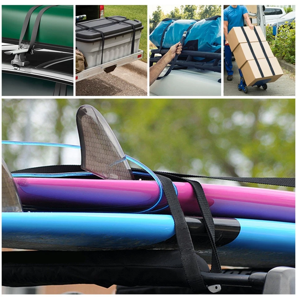  2 PIEZAS Correas de amarre para portabicicletas Cinturones de seguridad para automóvil Fijación para equipaje Foto 4 de 4