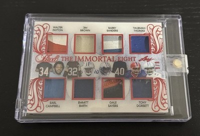 2019 Leaf Pearl - Immortal Eight Red 6/6-Payton, Sanders, Smith, Sayers, Brown