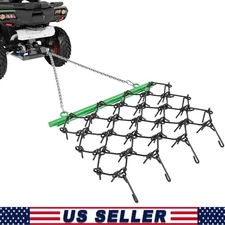 4x4 FT Heavy Duty Chain Drag Harrow 1/2" Tines for ATV/UTV, Lawn Tractor Grading