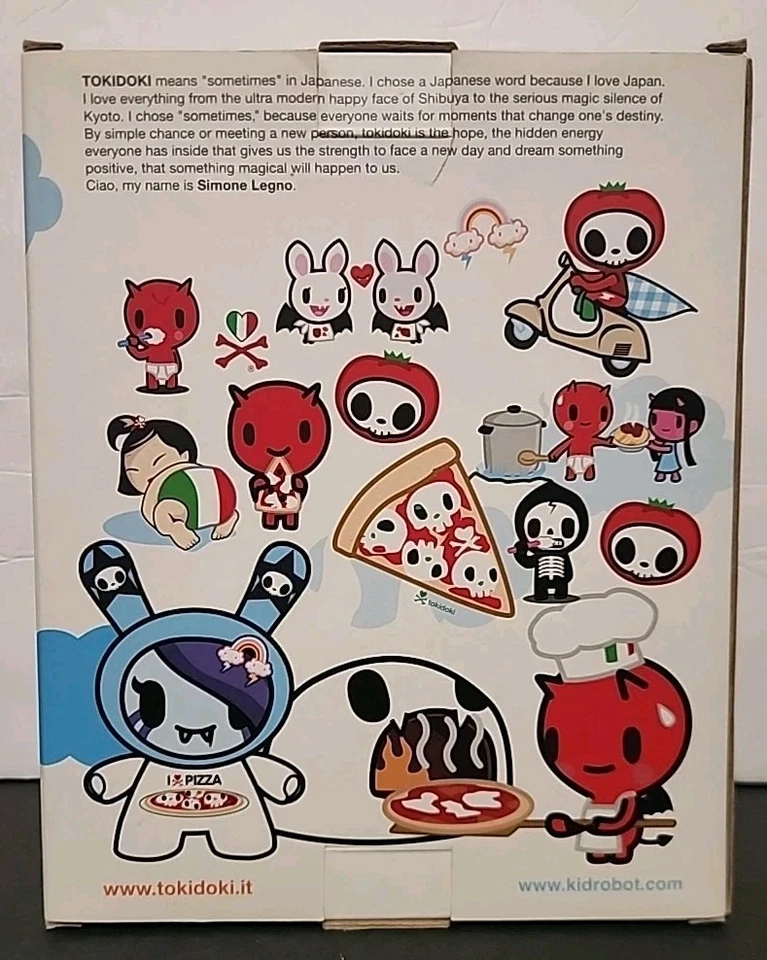 Kidrobot Tokidoki 8” I Love Pizza 8" Dunny Limited Edition 2008 RARE SDCC - Image 4 of 4