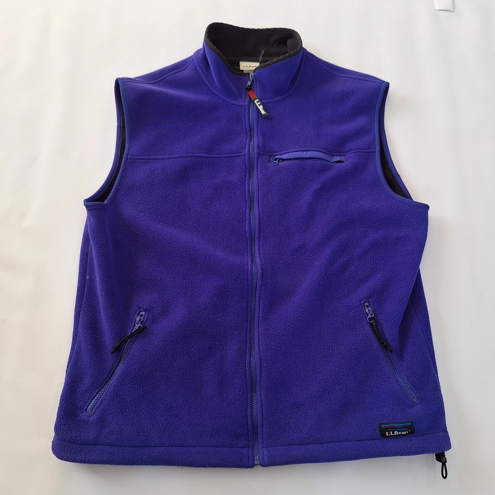 VINTAGE LL Bean Vest Mens xl Purple Polartec Windbloc Fleece Zip Outdoors