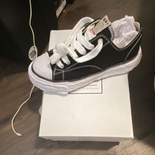 Maison Mihara Yasuhiro Black White Low Top Canvas Sneakers Lace Up Men's Casual 6