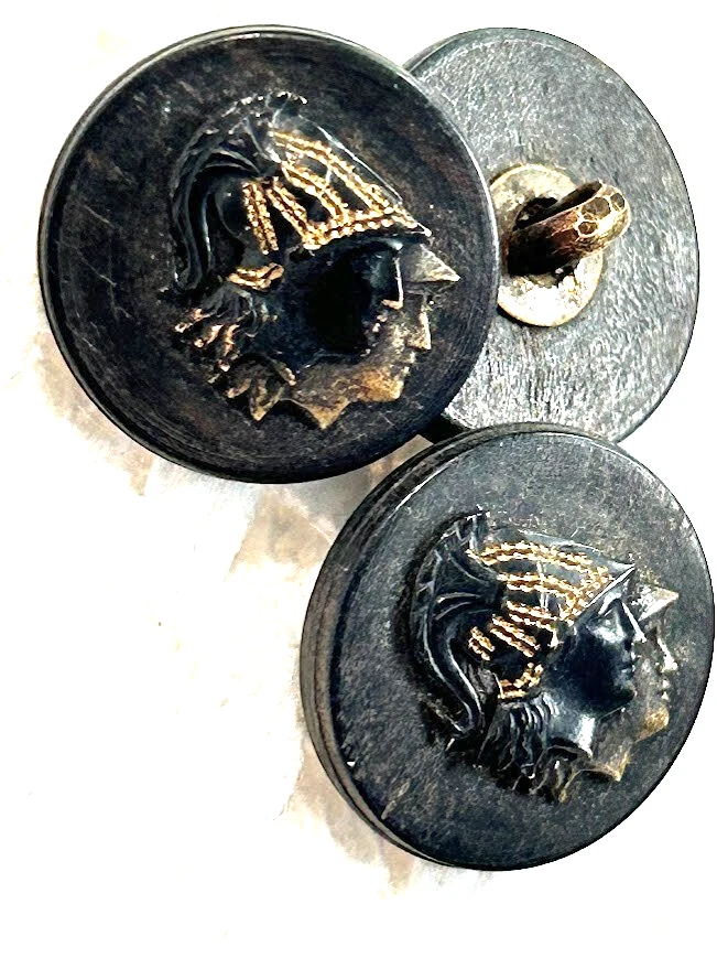 Scarce Minerva & Jupiter/ Mars 1800s Wood w/ Gilded & Silvered Metal. BBB 5/8 " - Image 3 of 4