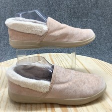 Vionic Slippers Womens 8.5 Pink Faux Fur Lined Indoor Outdoor Comfort Clare