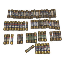 60pcs Buss FRN Dual-Element Class K5 Time Delay Fuse Assorted Lot 2-1/2A 2A 15A