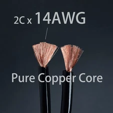 1pcs 10ft 14awg Premium Heavy Duty Braided Wire Dual Banana to Y-Type Gold Pl...