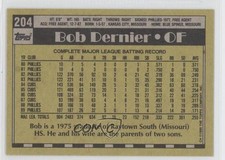 1990 Topps Blank Front Bob Dernier #204 fm0