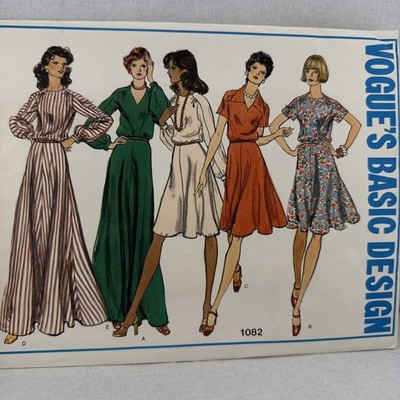 Vintage Vogue Dress Sewing Pattern 1082 Sz 10 Bust 32.5  UNCUT 5 Style Dresses