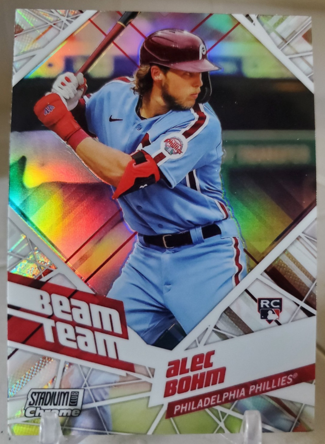 2021 Stadium Club Chrome ALEC BOHM Silver Refractor Rookie BEAM TEAM Card RC