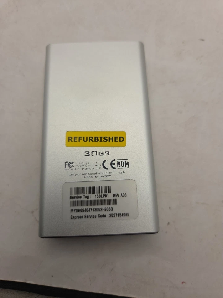 Reproductor MP3 DELL DJ Digital Jukebox HV02T plateado 30 GB SIN PROBAR Foto 2 de 4