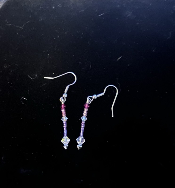 Handmade Swarovski Dangle Earrings