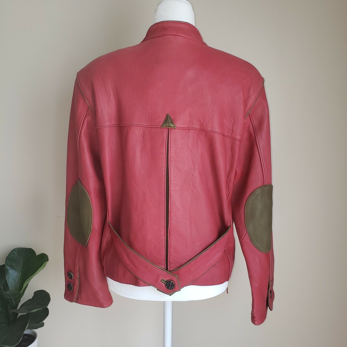 Vintage 80s Original Leather Sound LS Red Leather Jacket