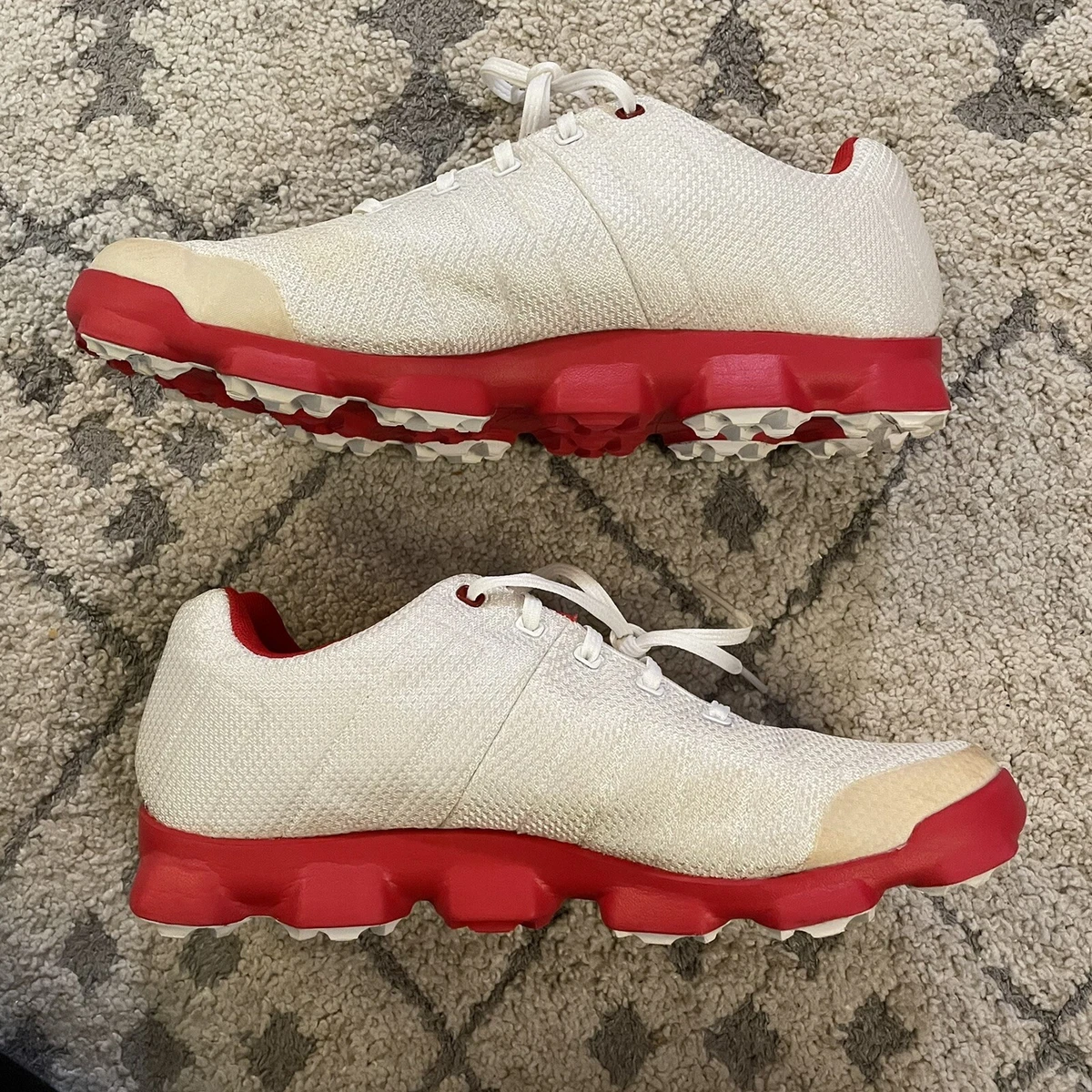 Adidas red golf outlet shoes
