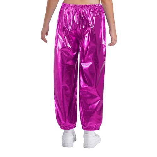 Kids Girls Boys Pants Daily Tights Jazz Sweatpants Stage Trousers Shiny Sport - Picture 33 of 80